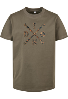 Batik Indo Cross - Kids Tee in Olive