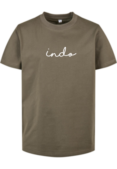 Indo Kids Tee - Olive Green