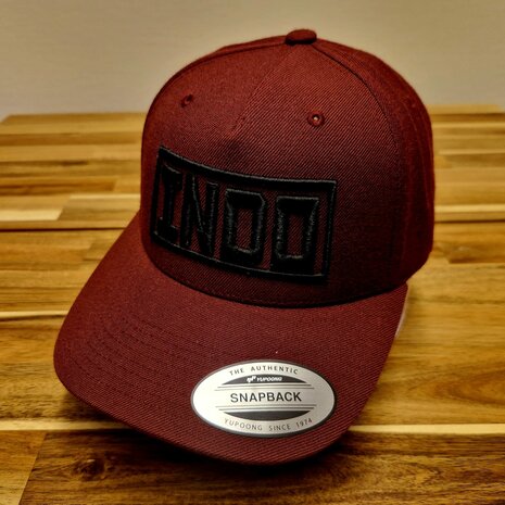 Indo 3D cap in Maroon Red