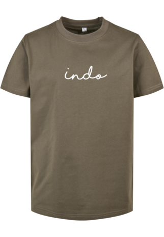 Indo Kids Tee - Olive Green