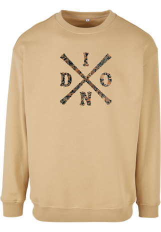 Batik Indo Cross - Sweater in Beige